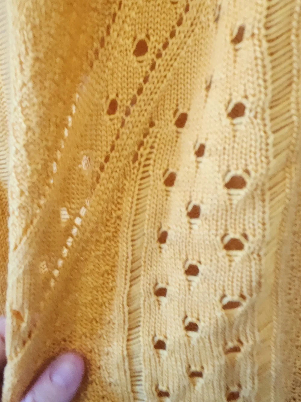 Cato Long Open Knit Cardigan - Mustard Yellow M Euc